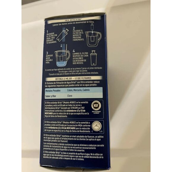 New Brita Standard Replacement Filters For Pitcher Dispensers Bpa Free 3 Count - Picture 3 of 6